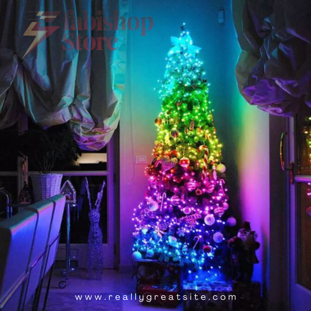 Luces de Navidad inteligentes que cambian de color, Longitud: 10 metros 400 luces LED RGB