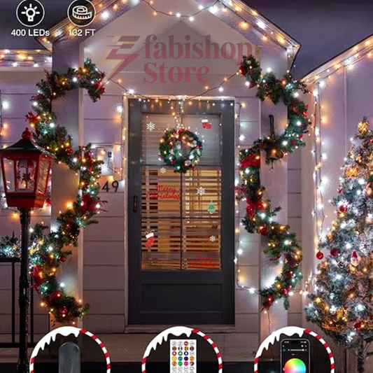 Luces de Navidad inteligentes que cambian de color, Longitud: 10 metros  400 luces LED RGB