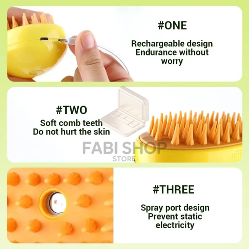 Cepillo a Vapor 3 en 1 + Rodillo Quita Pelos Bigan